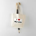thumbnail image 5 of CafePress - I Love My Lova Tote Bag - Unisex Canvas Tote Bag, Beige, 1-Piece, 5 of 7