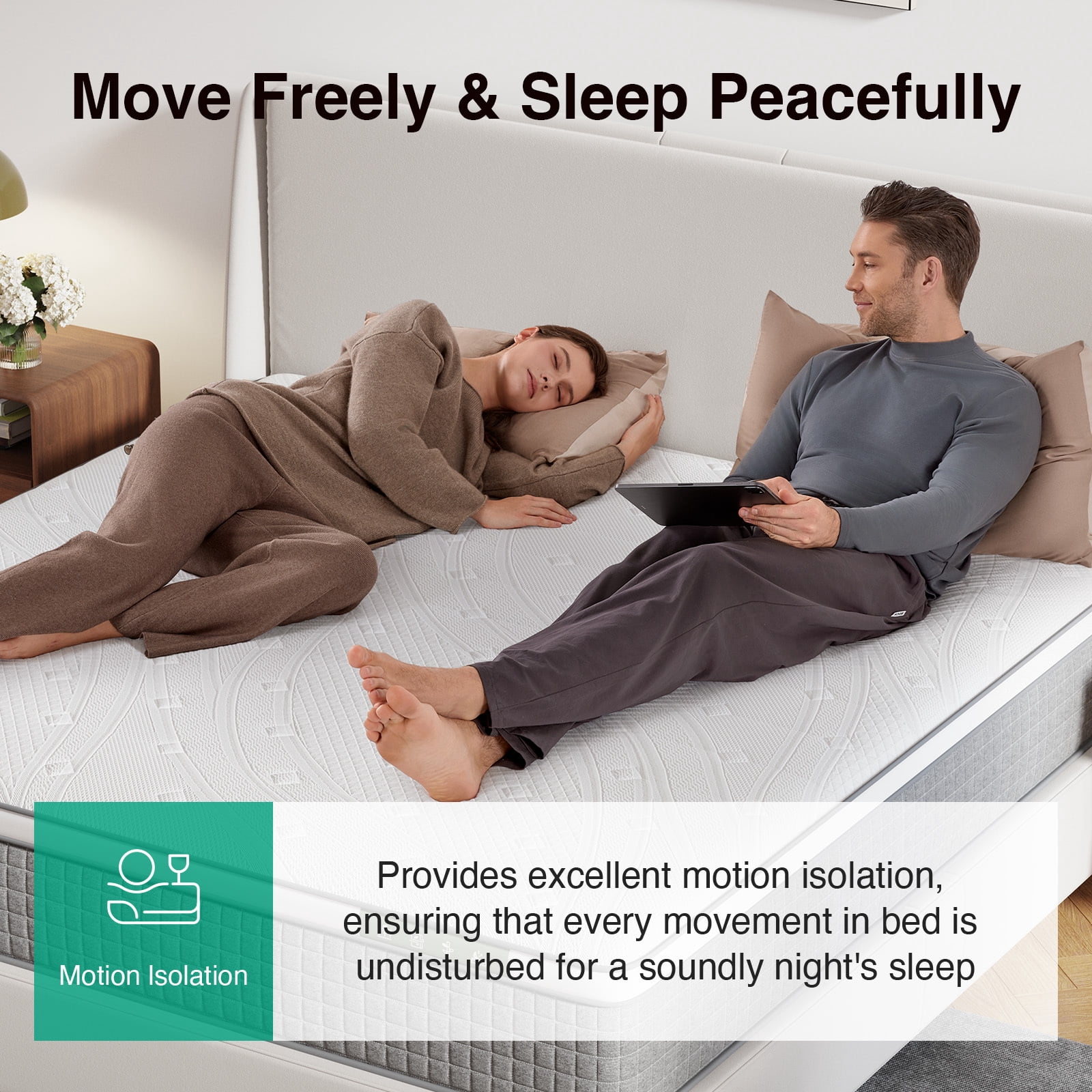 Novilla 12 Inch King Mattress,Hybrid Mattress King Size with Silky Cool Fabric, Gel Memory Foam & Pocketed Coils for Motion Isolation & Refreshing Cool Nights CertiPUR-US Certified