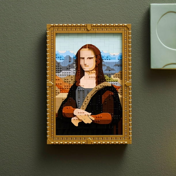 LEGO Art Mona Lisa Painting, Leonardo da Vinci Artwork for Build