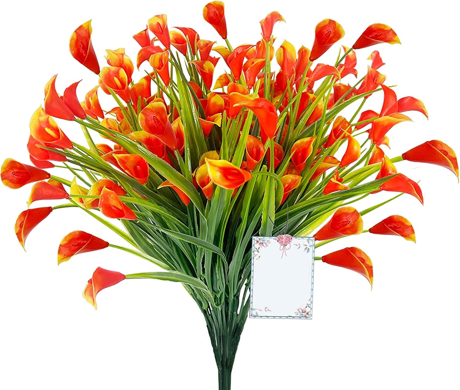 Zukuco Calla Lily Artificial Flowers for Outdoors, UV Resistant Faux