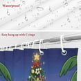 thumbnail image 6 of Shower Curtain 36"W x 78"L Christmas Tree Flamingo Santa Claus Fabric Shower Curtains Set with Hooks Water Repellent Bathroom Curtains Machine Washable Bathroom Accessories, 6 of 7