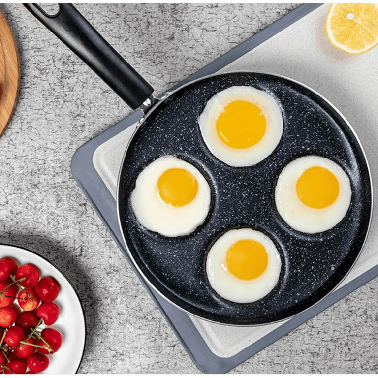 Four-Cup Egg Pan, Non-stick Grying Pan, Multi Egg Frying Pan, Compatible  with All Heat Sources 