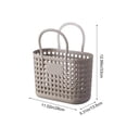 thumbnail image 3 of Miwamany Imitation Rattan Bathing Basket, Plastic Hand Held Washing Storage Bin, Hollow Drainage Tote for Bathroom Dirty Clothes Laundry Organization, 3 of 9