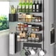 thumbnail image 1 of para especias para refrigerador, paquete de 7 estantes magnéticos 100% metal, organizador de especias de cocina con estante de gancho, soporte para toallas de papel, organizador de, 1 of 26