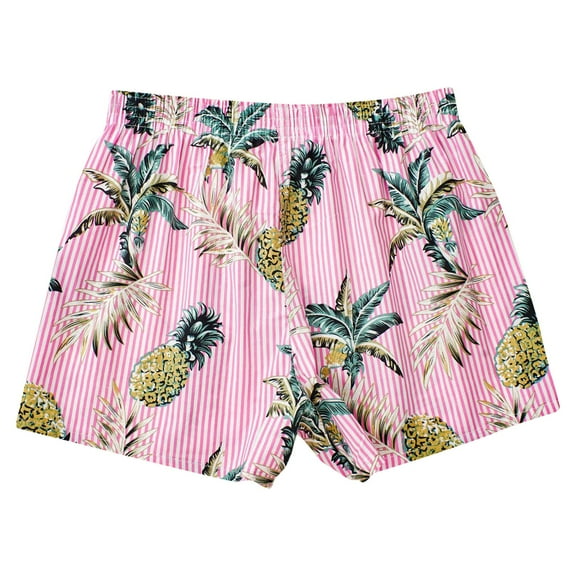 xingwang Clearance Plus Size Shorts for Women High Waisted,New Women's Pants Printed Large Size Home Casual Pants Pink L