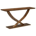 thumbnail image 3 of EUROCO 57" Longer Console Table, Rustic Entryway Table with Solid Wood Cross-Leg,Narrow Wood Sofa Table Foyer Table for Entrance, Living Room,Brown, 3 of 7