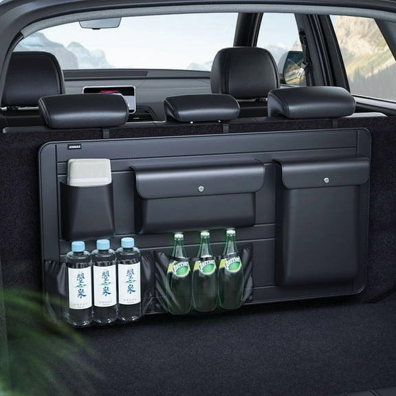 Car Storage Bag Car Trunk Organizer Universal Large Capacity Backseat Storage Bag Trunk Cargo Mesh Holder Pocket