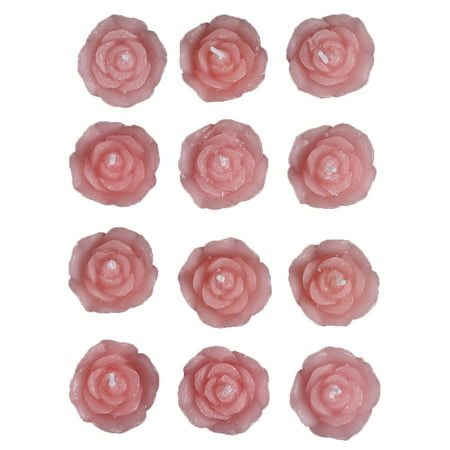 Efavormart Set of 12 Mini Floating Rose Candle Ideal for Aromatherapy Weddings Party Favors Home Decoration