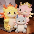 thumbnail image 5 of Cartoon Zodiac Mascot Dragon Plush Toys Soft Lucky Dragon Stuffed Animal Kawaii Plushie Doll Pillow Store Decor Gift, 5 of 5