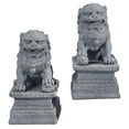 thumbnail image 4 of 2Pcs Mini Stone Lion Decor Chinese Style Lion Statue Desktop Feng Shui Adornment, 4 of 9