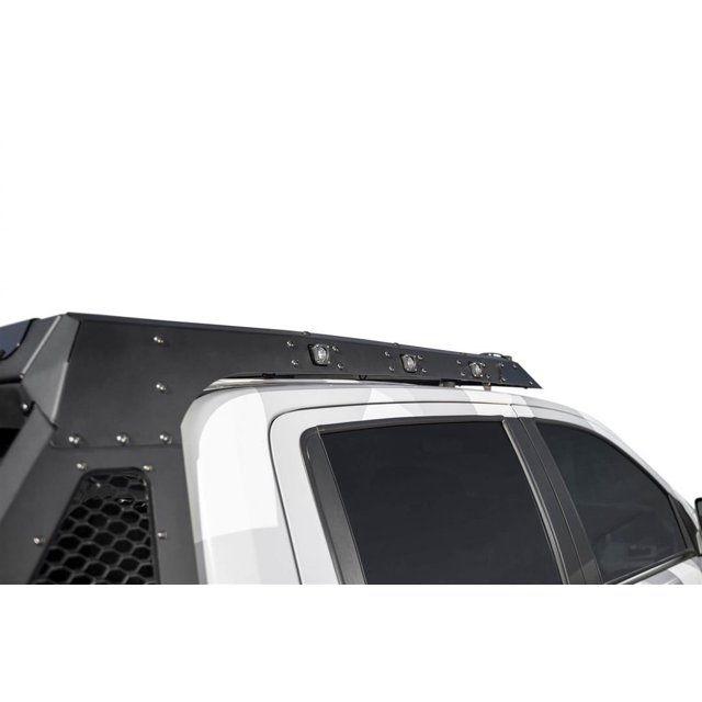 Fits 2019-2021 Ford Ranger Addictive Desert Designs Roof Rack C995491480103 HoneyBadger Chase Rack; Direct-Fit; Mounts To HoneyBadger Rack; Powder Coated; Hammer Black; Aluminum; Single