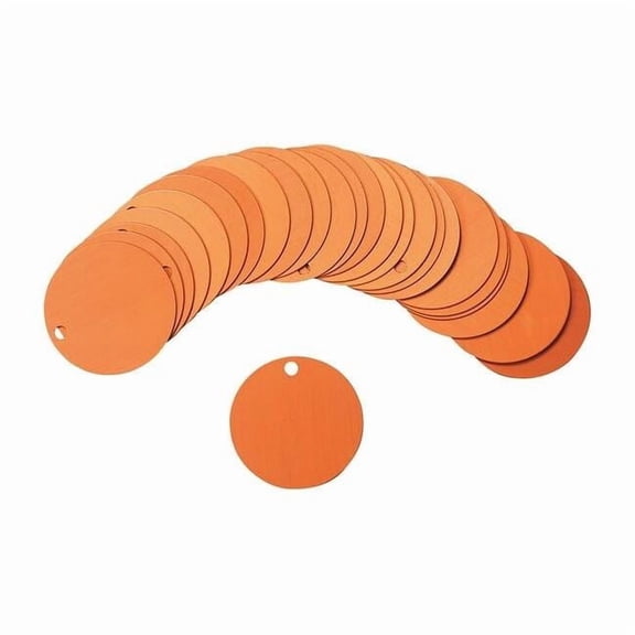 Brady Blank Tag,Alum,2in H,2in W,Orange,PK25 87611