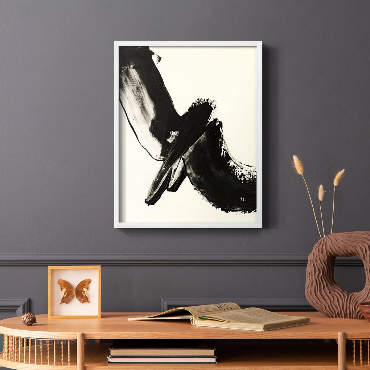 Black Expression I in Paper Solid Wood 8 x 10 Framed Print