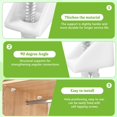 thumbnail image 3 of Woeilo White Shelf Support Pins Brackets with Self-Tapping Screws, 90° Angle Brace Wedge Compatible with IKEA Part 101558 (Pax, KOMPLEMENT)（12 PCS） White 12 PCS, 3 of 5