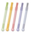 thumbnail image 1 of Tubos de dentición huecos (paquete de 5), juguetes de dentición para bebés de silicona suave, juguetes para morder para bebés sin BPA, fáciles de limpiar Ormromra JQWJ301, 1 of 8