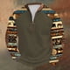 thumbnail image 1 of Blusas y camisas de manga larga con cuello redondo para hombre Sudadera con puños en los hombros estampada para hombre Blusa de poliéster de manga larga con cuello redondo para hombre, 1 of 3