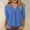 A356 Blue, variant on Xdegoge V Neck Blouses for Women Cotton Linen 3/4 Sleeve Pleated Front Relaxed Fit Casual Work Office Tops Lightweight Breathable Tunic Shirts to Wear with Leggings