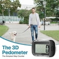 thumbnail image 4 of 3D Pedometer Portable Step Counter with Removable Clip and Lanyard Walking Step Counter for Walking, 4 of 5