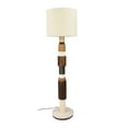 thumbnail image 1 of Creative Co-Op Wood Floor Lamp with Multiple Wood Tones & Linen Shade, 1 of 5