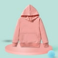 thumbnail image 3 of Boys Hoodies Drawstring Hooded Soild Color Print Girls Sweatshirts Kids Pullover with Pockets(120 4-5 Years,Pink), 3 of 3