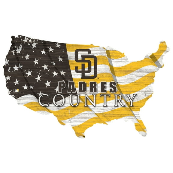 San Diego Padres USA Flag Cutout Sign