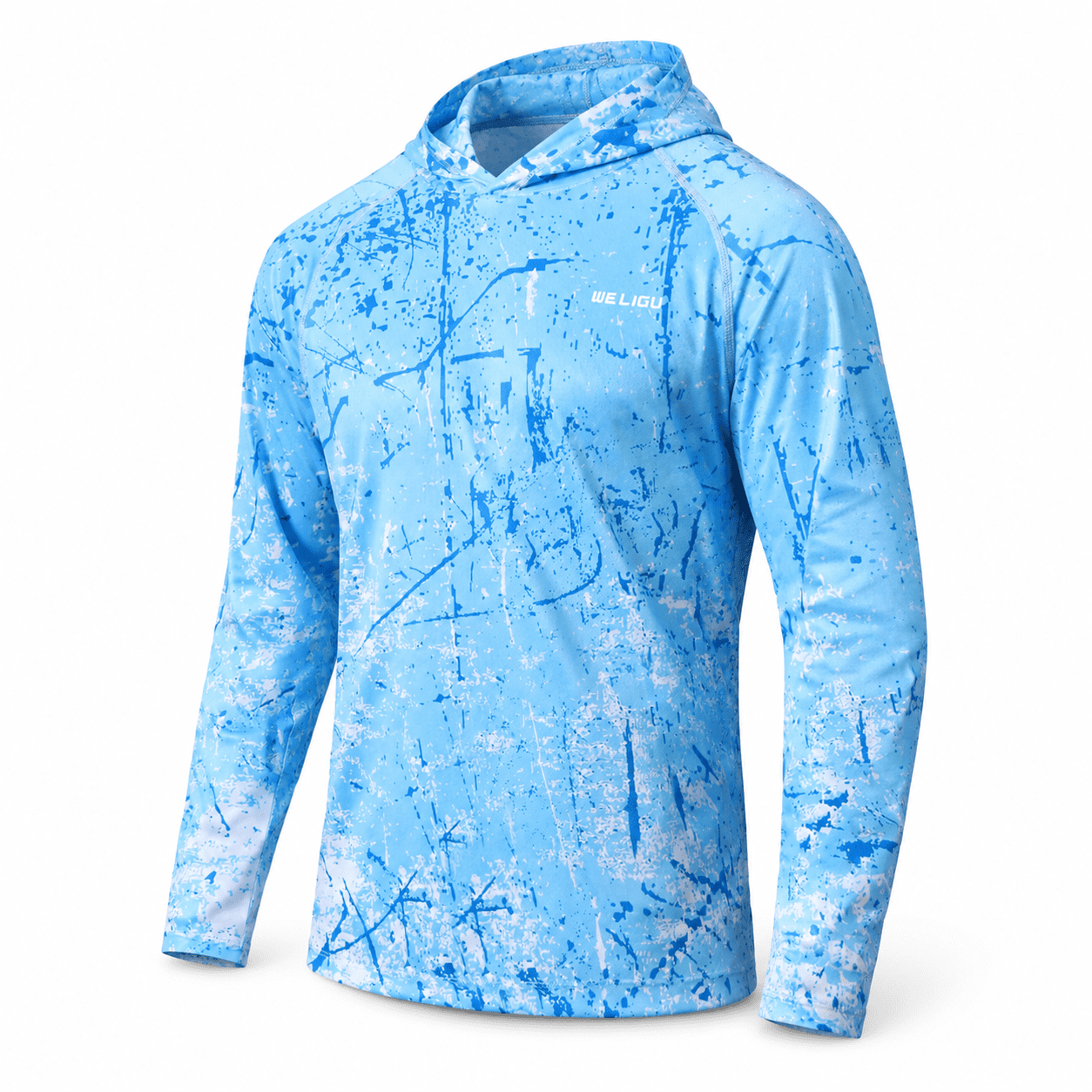 Men s Upf 50+ Sun Protection Hoo Long Sleeve Fishing Shirt