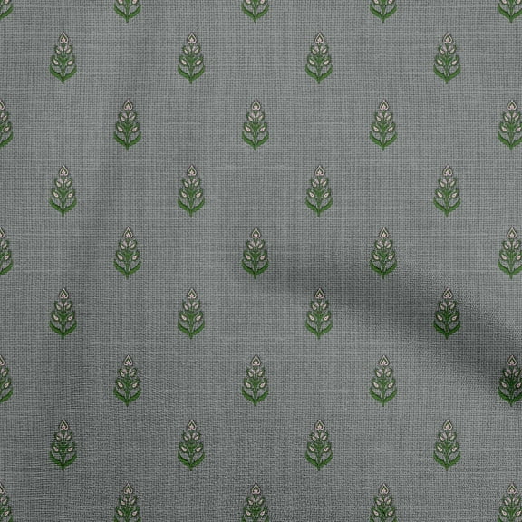 oneOone Polyester Spandex Gray Fabric Black Floral Diy Clothing Quilting Fabric Print Fabric By Yard 56 Inch Wide