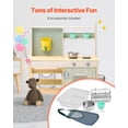 thumbnail image 4 of VEVOR Mud Kitchen for Kids, Wooden Toy Play Kitchen Set, Outdoor Toddler Grocery Store Playset, Pretend Play Kitchen with Stoves, Tank, Faucet, Storage Bag, Metal Baskets, and Cookware Pots, 4 of 9