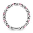 thumbnail image 2 of Auriga Fine Jewelry 14K White Gold Created Pink Sapphire and Diamond Band for Women Size 7, 2 of 6