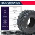 thumbnail image 2 of 2 Pack 26x11-12 ATV Tires 6 Ply All Terrain Tires 26x11-12 6PR TL ATV UTV Trail Sand Mud Off-Road Tires Tubeless VICTORY Black, 2 of 8