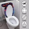 thumbnail image 3 of HELLHERO Sea ​​Turtle Stylish Gifts Polyester Fabric Toilet Seat Covers, Universal, Fits All Toilet Shapes 17"x21" Adjustable, Dustproof, 3 of 5