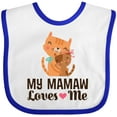 thumbnail image 3 of Inktastic Mamaw Loves Me Girl Granddaughter Cat Girls Baby Bib, 3 of 4