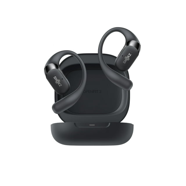 Auriculares inalámbricos abiertos SHOKZ OpenFit 2 con micrófono negros