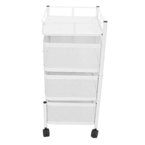 Estante De Almacenamiento Giratoria, Acero Al Carbono De 5 Niveles De 5 Niveles Con Ruedas Estante De Almacenamiento Para El Hogar Para Frutas De Pan De Papa Cosméticos