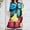 Dark Blue#2, variant on Women’s Kaftan Beach Cover Up Dress V Neck Batwing Sleeve Lightweight Plus Size Maxi