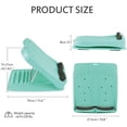 thumbnail image 3 of Under Desk Footrest Adjustable Collapsible Stool with Anti Slip Pad 5 Tilt Positions Max-Load 300 Pounds Home Office Foot Rest (Green), 3 of 7