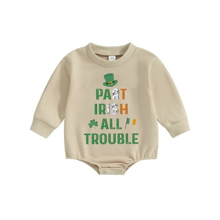 

Bagilaanoe Newborn Baby Girl Boy Holiday Romper Sweatshirt Long Sleeve Bodysuits Letter Print Pullover 3M 6M 12M 18M Infant Casual Tee Tops