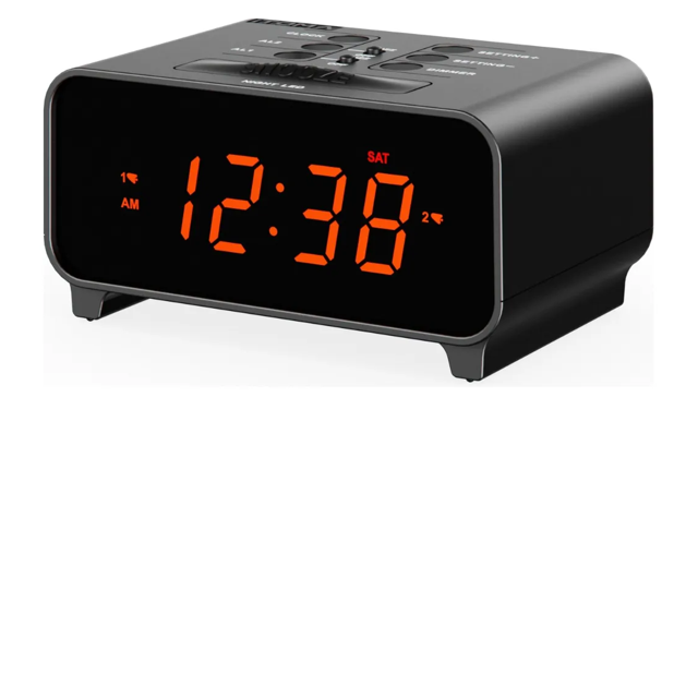 Reloj Despertador Led Digital Inteligente Para Mesa De Luz Xtellar negro