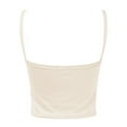 thumbnail image 5 of Women'S Tanks Camis Women'S Sexy Slim Fit Cropped Camisole Tank Top Stretchy Sleeveless V Neck Summer Casual T Shirt For Ladies Fashion Comfortable Beige XL, 5 of 6