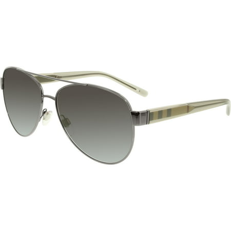 Burberry Men's Gradient BE3084-10038G-57 Silver Oval Sunglasses