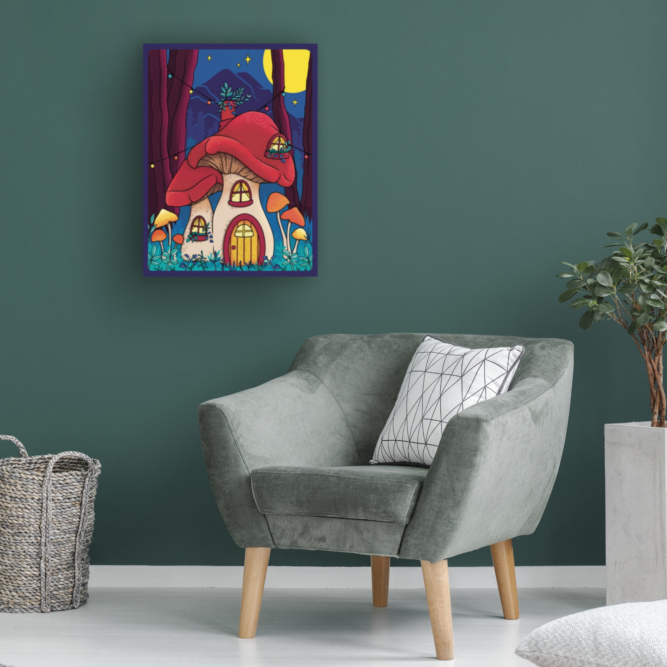 Canvas Wall Art - Rachel Feirman 'Fungi Forest' Wall Art for Living Room, Bedroom, or Office Décor by Trademark Fine Art - 18 x 24 Inches