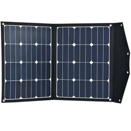 ACOPOWER 70W Sunpower Monocrystalline Foldable Solar Panel Portable Solar Charger With 10A Charge Controller For 12V Battery