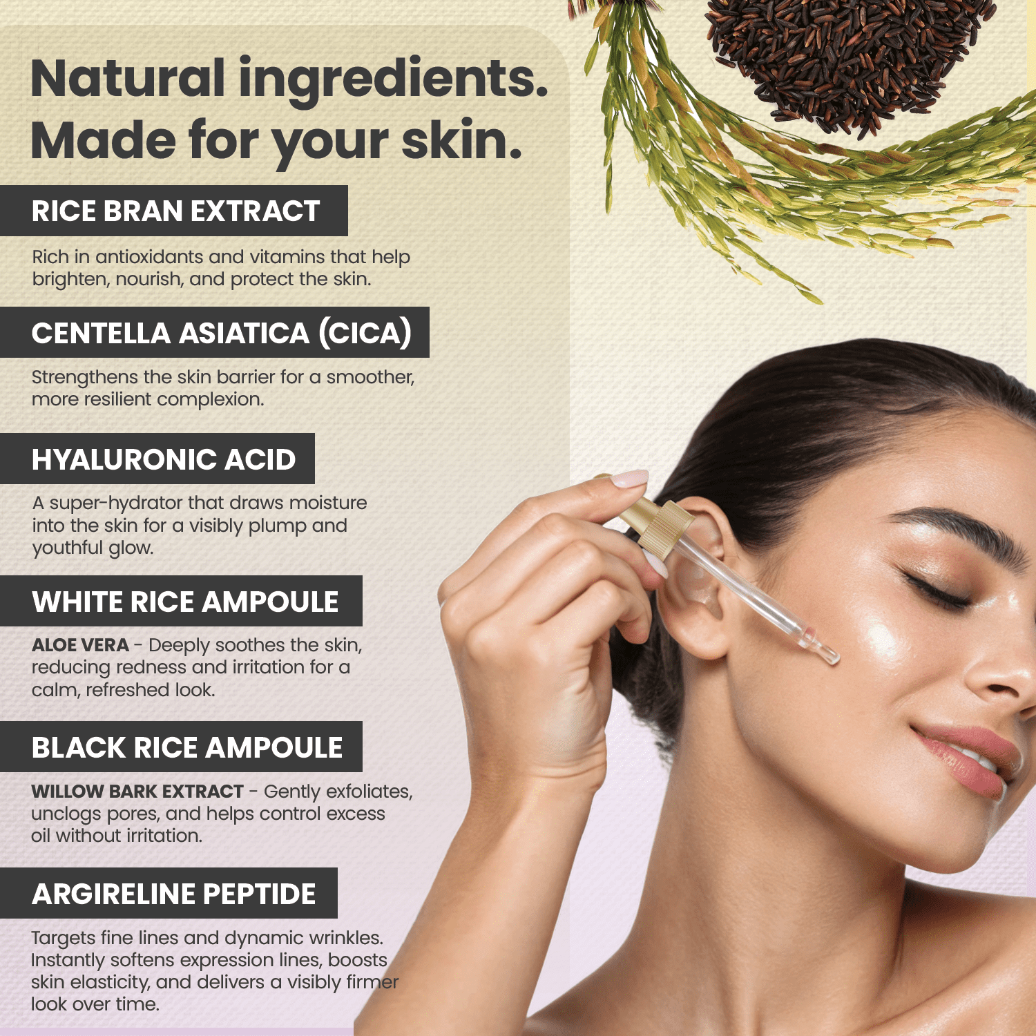 Okaga Peel Shot Duo, Black & White Rice Exfoliant Skincare Set for Face, Gentle Daily Glow Peel & Advanced Peel Shot, Removes Dead Skin for a Smooth, Radiant & Brighter Complexion for All Skin Types