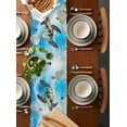 thumbnail image 2 of Boanket Turtle Table Runner - 36 Inch Long, Kitchen Dining Table Runner Dresser Scarves, Ocean Fish Coral Underwater World Cartoon Farmhouse Decor for Coffee Tables Wedding Party Banquet, 2 of 8