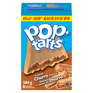 Tartelettes Pop-Tarts® glacées à saveur de churro, 384 g, 8 tartelettes POP TART CHURRO PÂTISSERIES 384GMX12