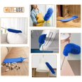 thumbnail image 3 of Microfiber Duster, 8PCS Feather Duster with 100 Inch Telescoping Extension Pole, Reusable Bendable Dusters, Washable Lightweight Dusters for High Ceiling, Fan, Blinds, Window, Corners, Blue, 3 of 4