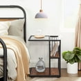 thumbnail image 5 of Taommika Tempered Glass Top Side Table for Bedroom Set of 2 with 3-tier Storage Shelf and Magazine Holder, 5 of 8