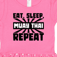 thumbnail image 3 of Inktastic Eat, Sleep, Muay Thai, Repeat Girls Toddler Dress, 3 of 4