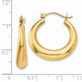 thumbnail image 4 of Primal Gold 14 Karat Yellow Gold Hoop Earrings, 4 of 6