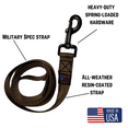 thumbnail image 5 of Heavy-Duty 5-Foot Nylon Canine Dog Leash – Mil-Spec Grade, Resin Coated, Coyote Brown, 5 of 5